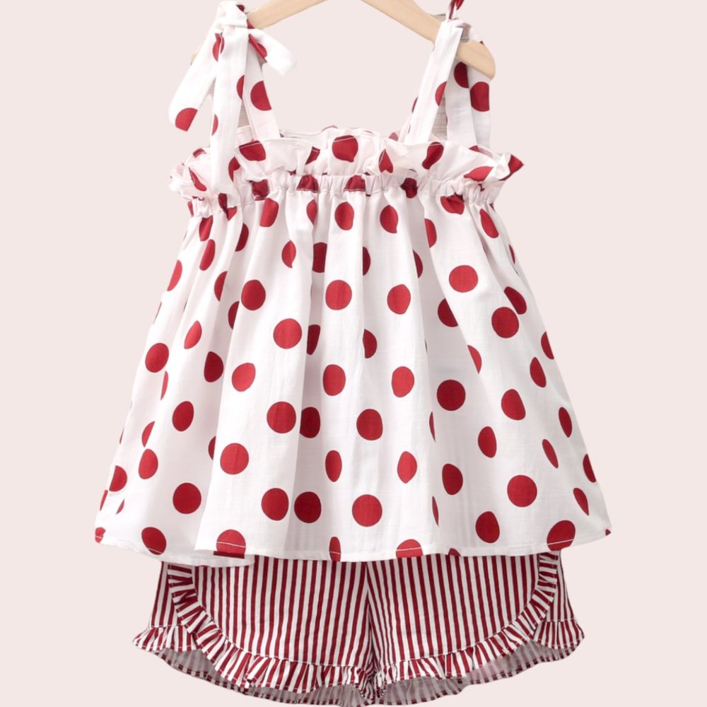 LITTLE GIRLS CLOTHES RED DOTS